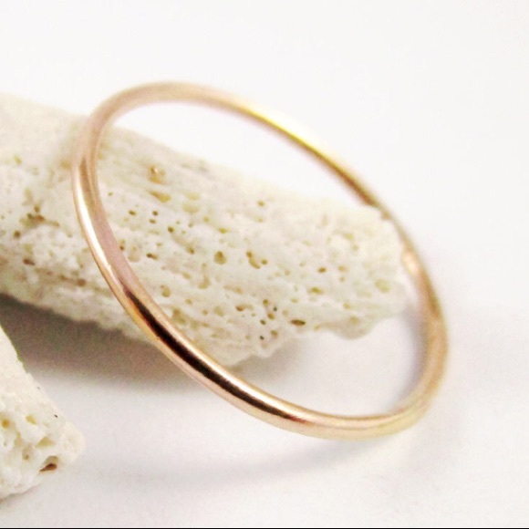 boutique Jewelry - 1mm 14k Gold Stacking Ring boutique Jewelry - 1mm 14k Gold Stacking Ring